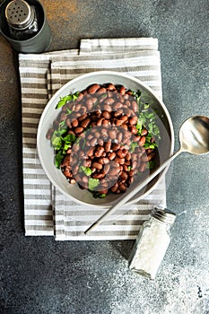 Traditional georgian lobio dish