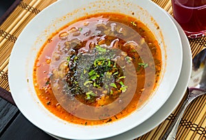 Traditional Georgian soup Kharcho