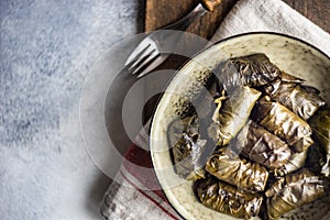 Traditional georgian tolma dish photo