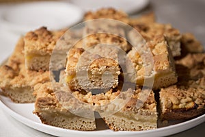 Traditional German Apple Crumble Cake