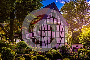 Traditional german house in Konigswinter, near Bonn, Germany.