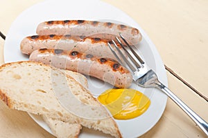 Traditional German wurstel sausages