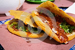 Traditional Gorditas served with Salsa photo