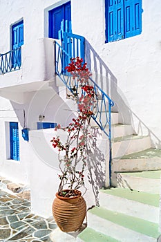 Traditional greek alley on Sifnos island