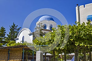 Traditional greek ambient with blue sky