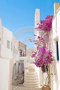 Traditional greek architecture on Cyclades islands photo