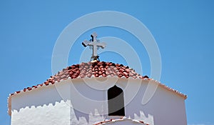 Traditional greek church dome, Rhodos island, Greece