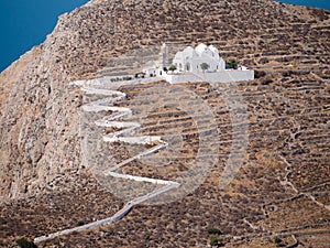 Traditional Greek church in Folegandros island