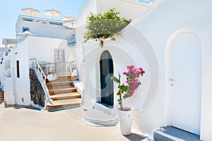 Traditional greek cycladic architecture on Santorini island, Greece