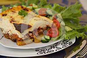 Traditional Greek dish - moussaka