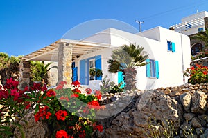 Traditional greek house on Mykonos island