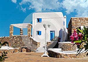 Traditional greek house on Mykonos island