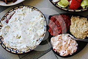 Traditional greek salads photo