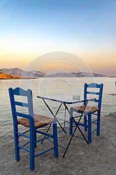 Traditional Greek Tavern next to the sea