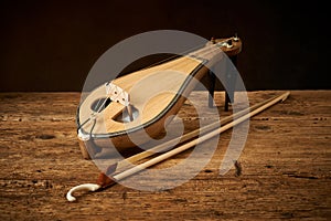 Traditional Greek and Turkish instrument politiki lyra klasik kemence