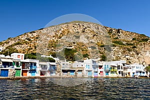 Traditional Greek village by the sea, the Cycladic-style