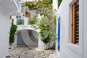 Traditional Greek whitewashed architecture