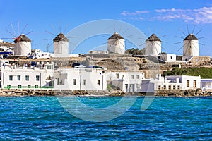 Greek windmills. Mykonos island