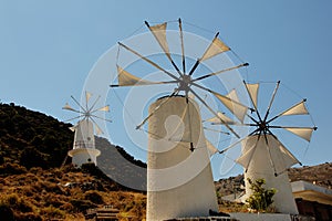 traditional greek windmils