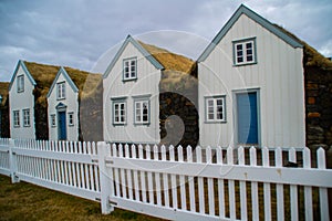 Traditional Grenjadarstadur farm houses, Iceland photo