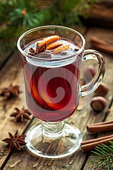 Traditional grog hot alcohol spiced drink recipe photo