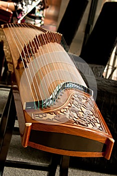 Traditional Guzheng, Musical instrument. photo