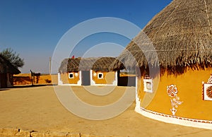 Traditional gypsy tribe village Rajasthan india