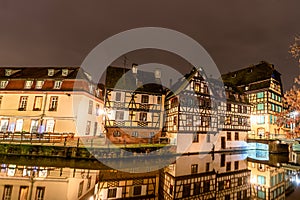 Traditional half-timbered houses in La Petite France, Strasbourg, Alsace, France