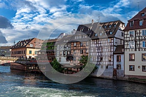 Traditional half-timbered houses in old town of Strasbourg