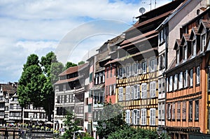 Traditional half timbered houses in Strasbourg, France