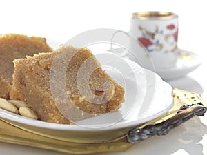 traditional halva and coffee