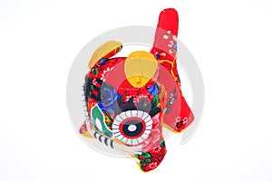 Traditional hand made cloth tiger toy