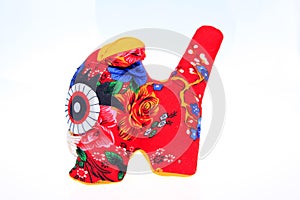 Traditional hand made cloth tiger toy