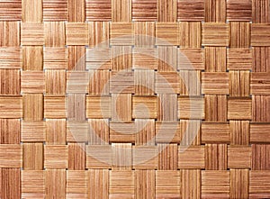 Traditional handcraft weave pattern background. Texture of woven bamboo surface with woven basket