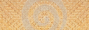 Traditional handcraft woven bamboo texture for banner, weave wood pattern background