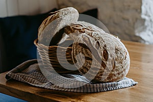 Homemade sourdough bread photo
