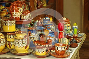 Traditional handmade pottery from Bulgaria photo