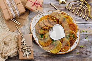 Traditional Hanukkah dish latkes