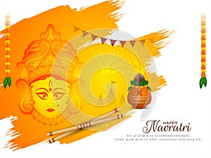 Traditional Happy navratri Indian festival devotional background
