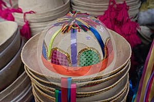 Traditional hat in Ecuador photo