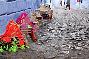 Traditional hats sale in Chefchaouen, Morocco