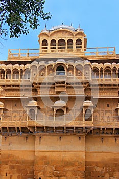 Traditional haveli inside old town walls, Jaisalmer, India