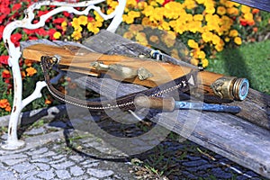 Traditional heavy handgun of an Austrian Shooter for performance of the celebratory gunfire.