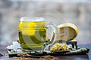 Traditional herbal drink of mango known as Aam panna.