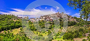 Traditional hill top medieval villages  borgo of Italy - picturesque Casperia in Rieti province photo