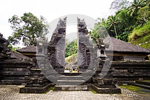 Traditional Hindu gate in Gunung Kawi Temple. Bali  Indonesia
