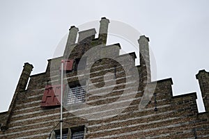 Traditional Historic Dutch Building in Veere, Zeeland, Netherlands