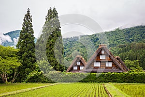 Traditional and Historical Japanese village Shirakawago in Gifu Prefecture Japan, Gokayama has been inscribed
