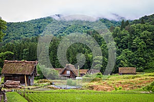 Traditional and Historical Japanese village Shirakawago in Gifu Prefecture Japan, Gokayama has been inscribed