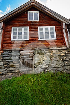 Traditional Historical Norwegian House Otternes Bygdetun, Aurlands Fjord, Sogn og Fjordane, Norway